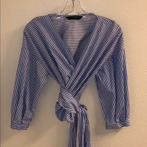 Zara wrap crop top